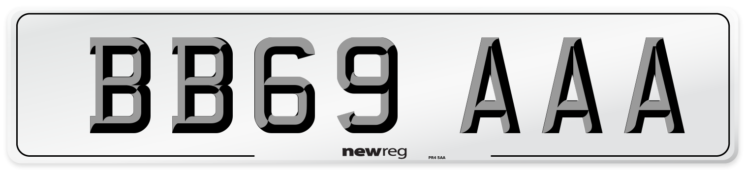 BB69 AAA Number Plate from New Reg